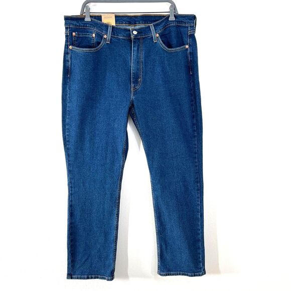 Levis 514 Jeans Mens 38x30 Original Style Blue Straight‎ Fit Stretch Flex Denim - Picture 1 of 11
